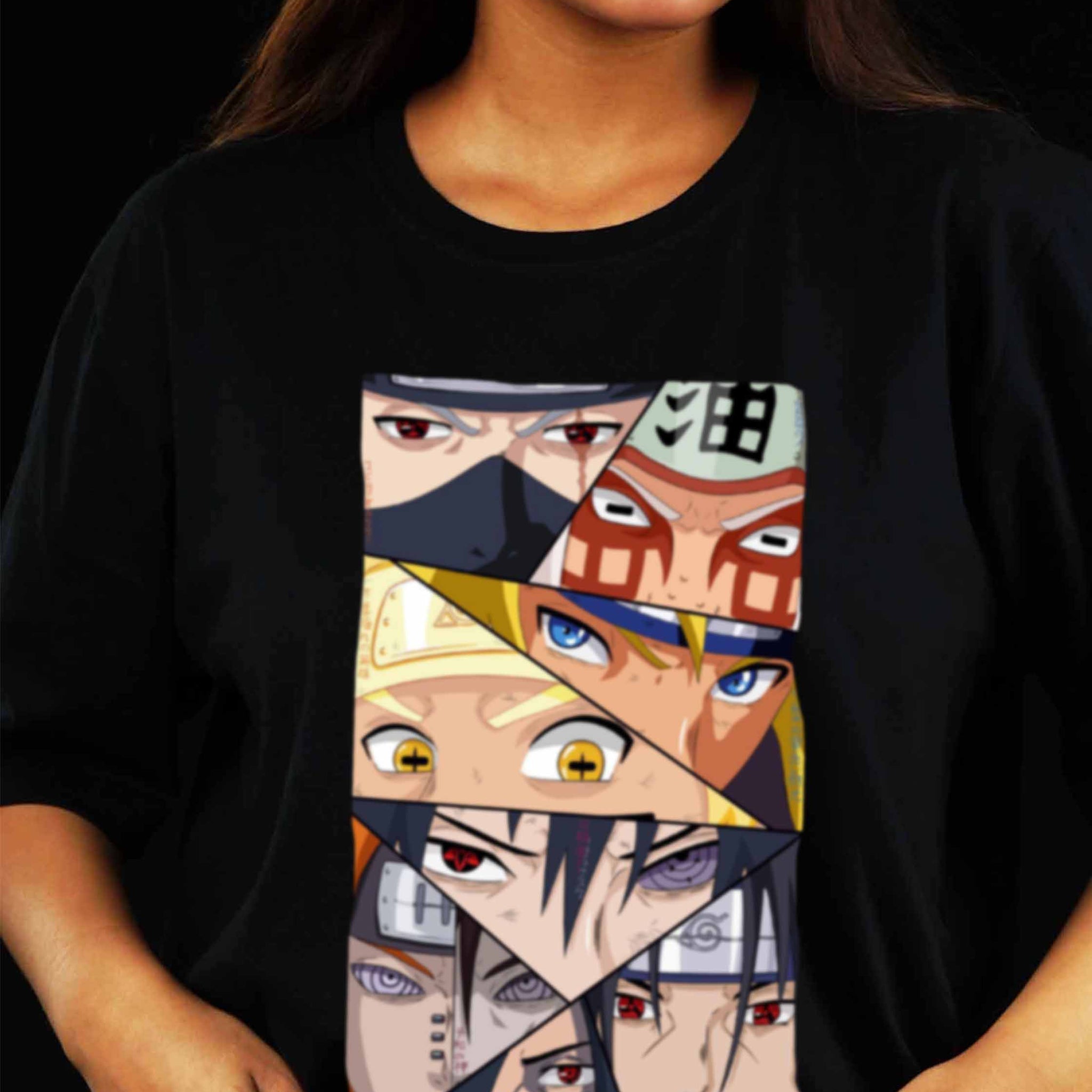 Naruto Legendary Eyes - Black Oversize Tshirt
