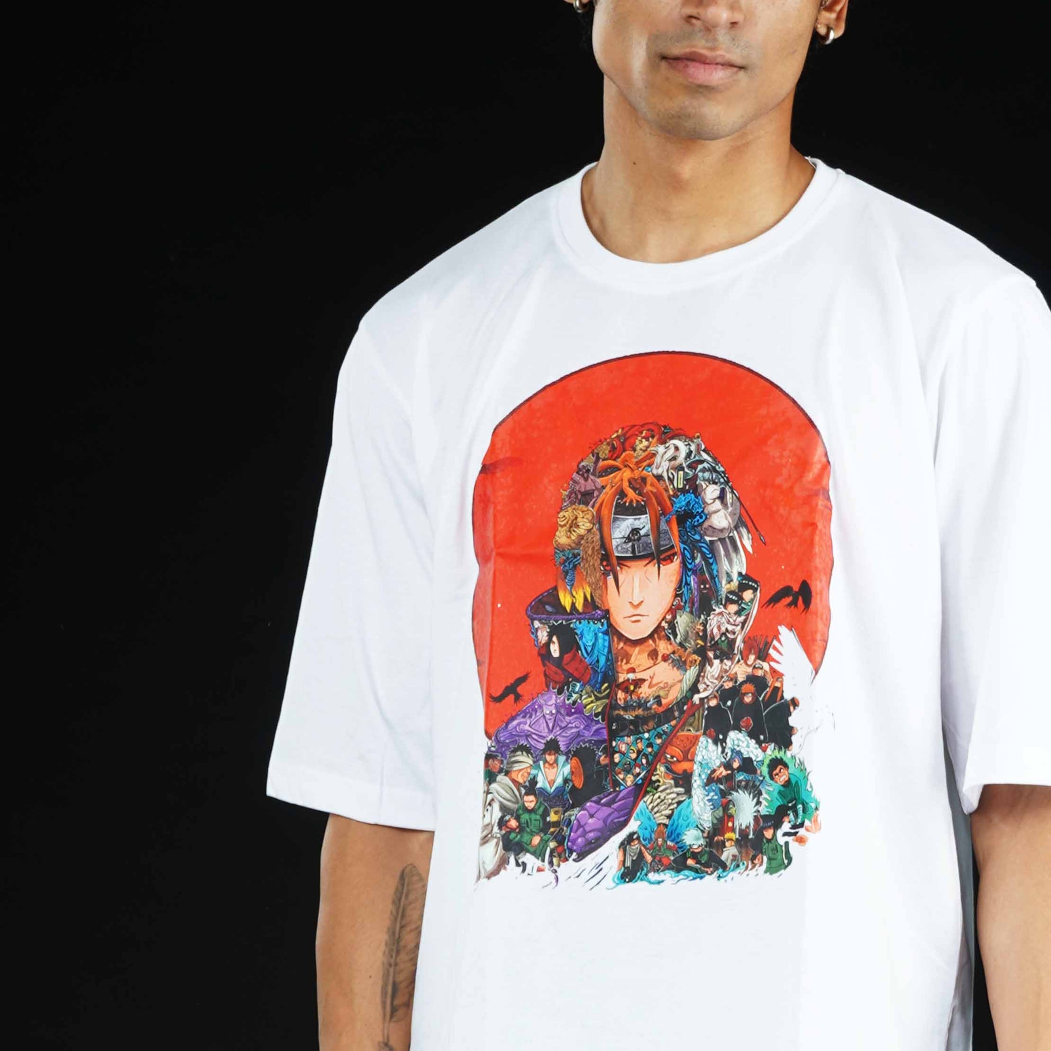 Itachi Life Story - White Oversize Tshirt