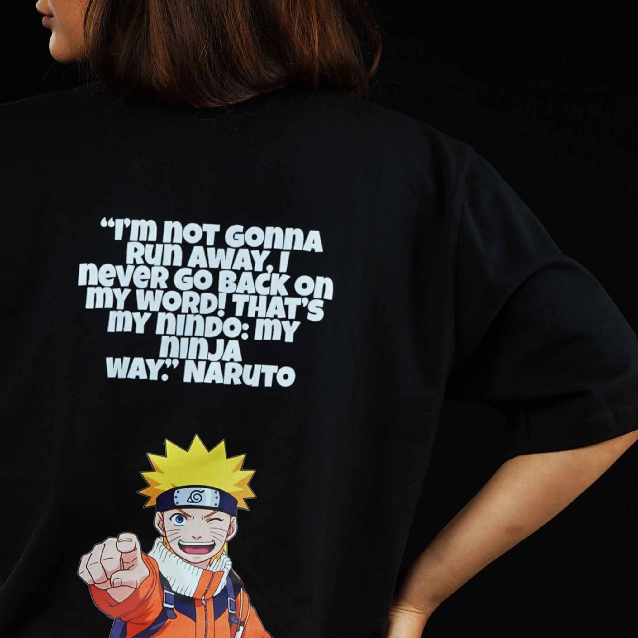 Naruto Quote - Black Oversize Tshirt