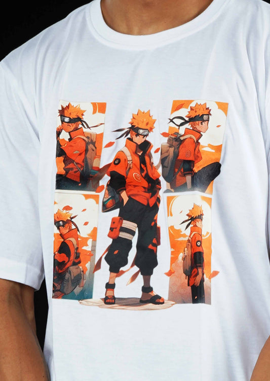 Naruto Graphic - White Oversize Tshirt