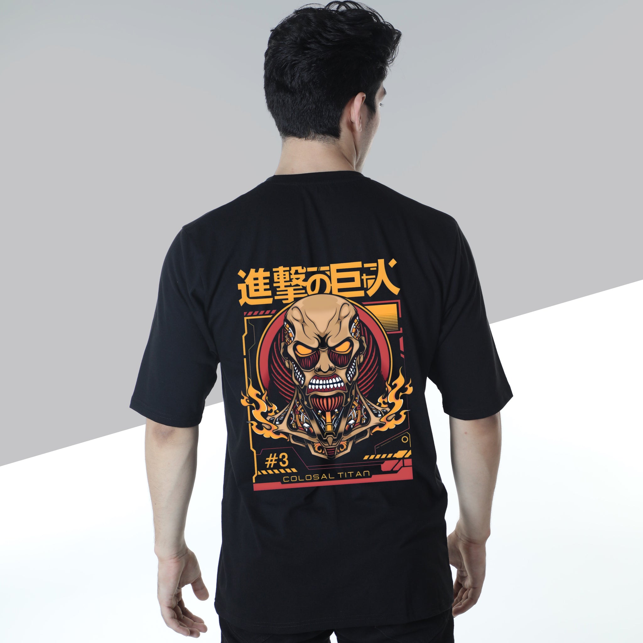 Eren Yeager AOT Black Oversize Tshirt