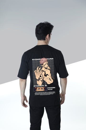 Itadori Yuji  Black Oversize Tshirt