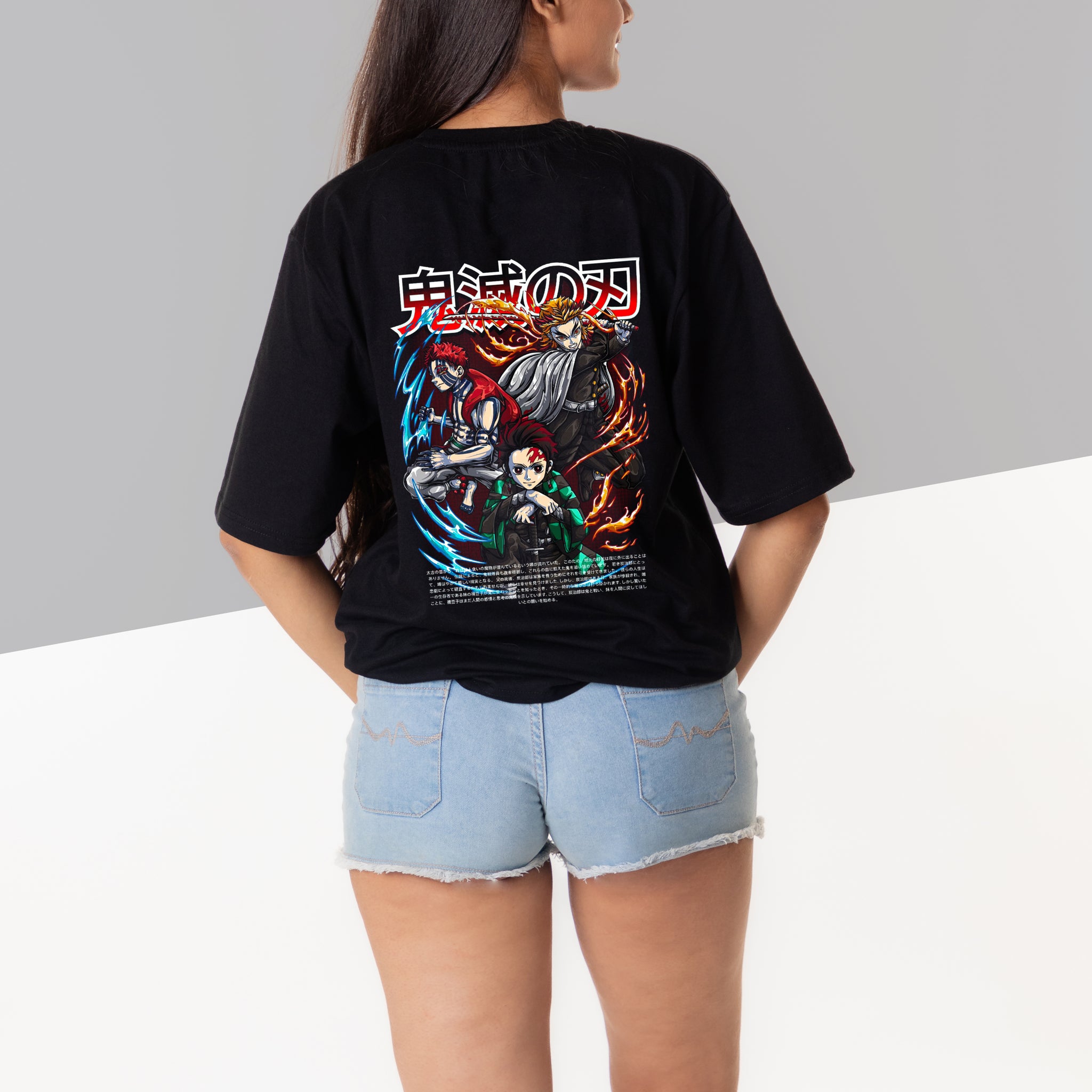 Demon Slayer -  Black Oversize Tshirt