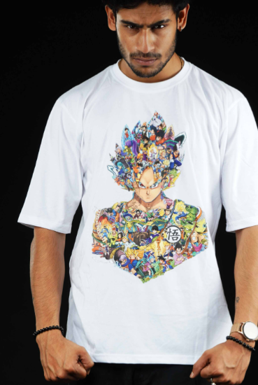 Goku- Life Story White Oversize Tshirt