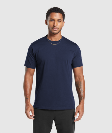 Navy Blue Solid T-shirt