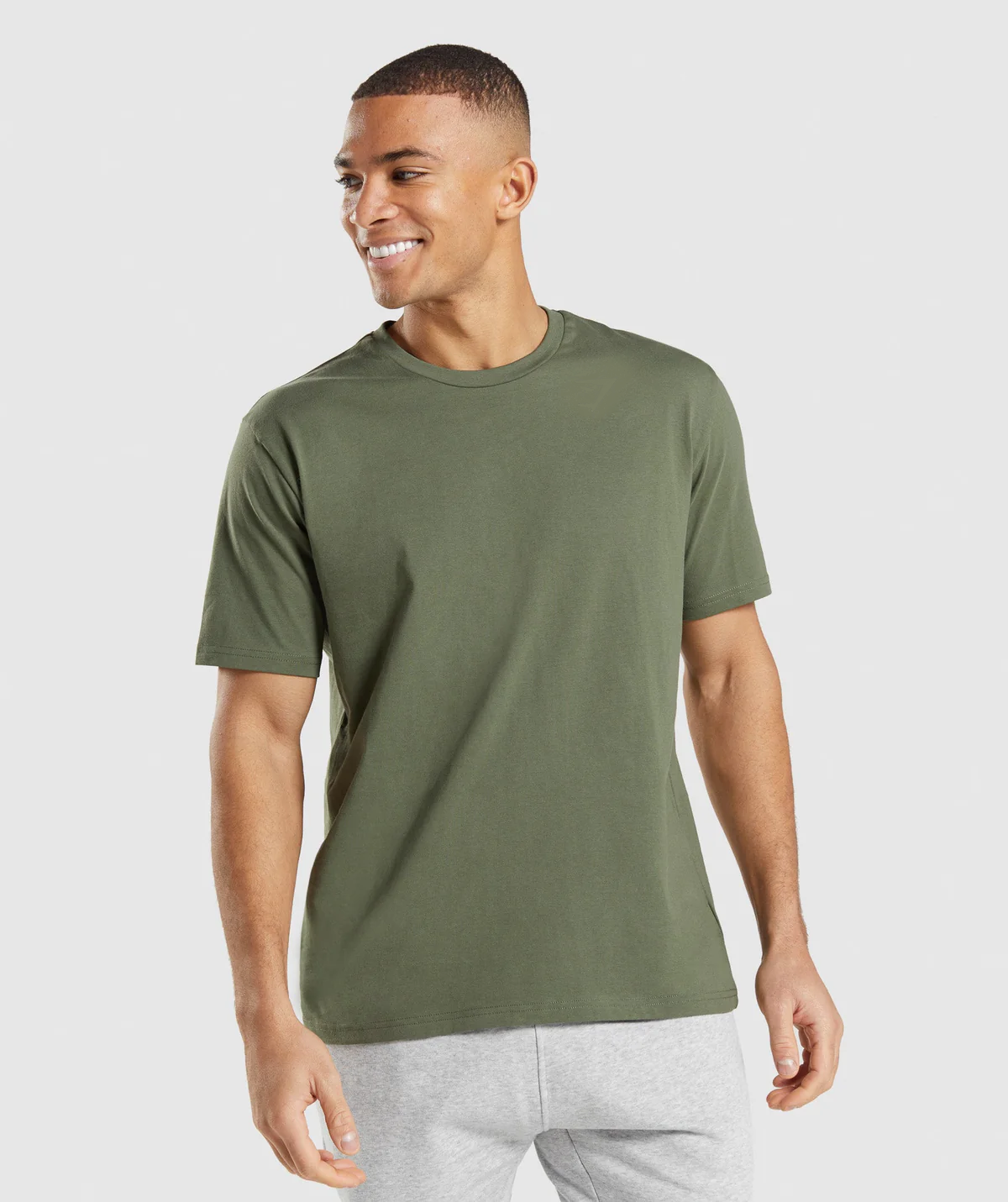 Olive Green Solid T-shirt